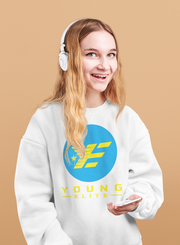 Young Elite Sweatshirt, Premium Comfort Wear, Stylish Streetwear, Stylish Blue Design - Female