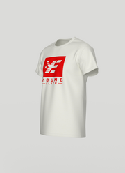 Young-Elite White & Red Female Short sleeve T-shirt