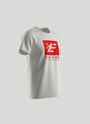 Young-Elite White & Red Female Short sleeve T-shirt