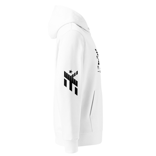 Young Elite Unisex White Trendy Black Design Casual Hoodie