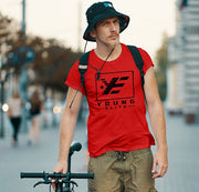 Young-Elite Black & Red Male T-shirt